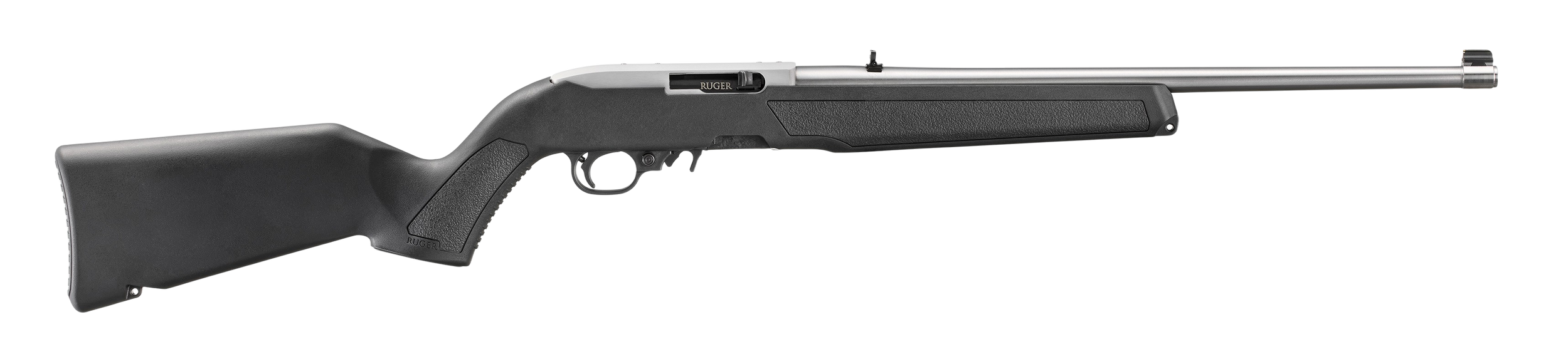 Ruger 32006 10/22 22 LR 10+1 18.50" Satin Stainless Steel Barrel & Drilled & Tapped Receiver, Black Fixed w/M-LOK Polymer Stock