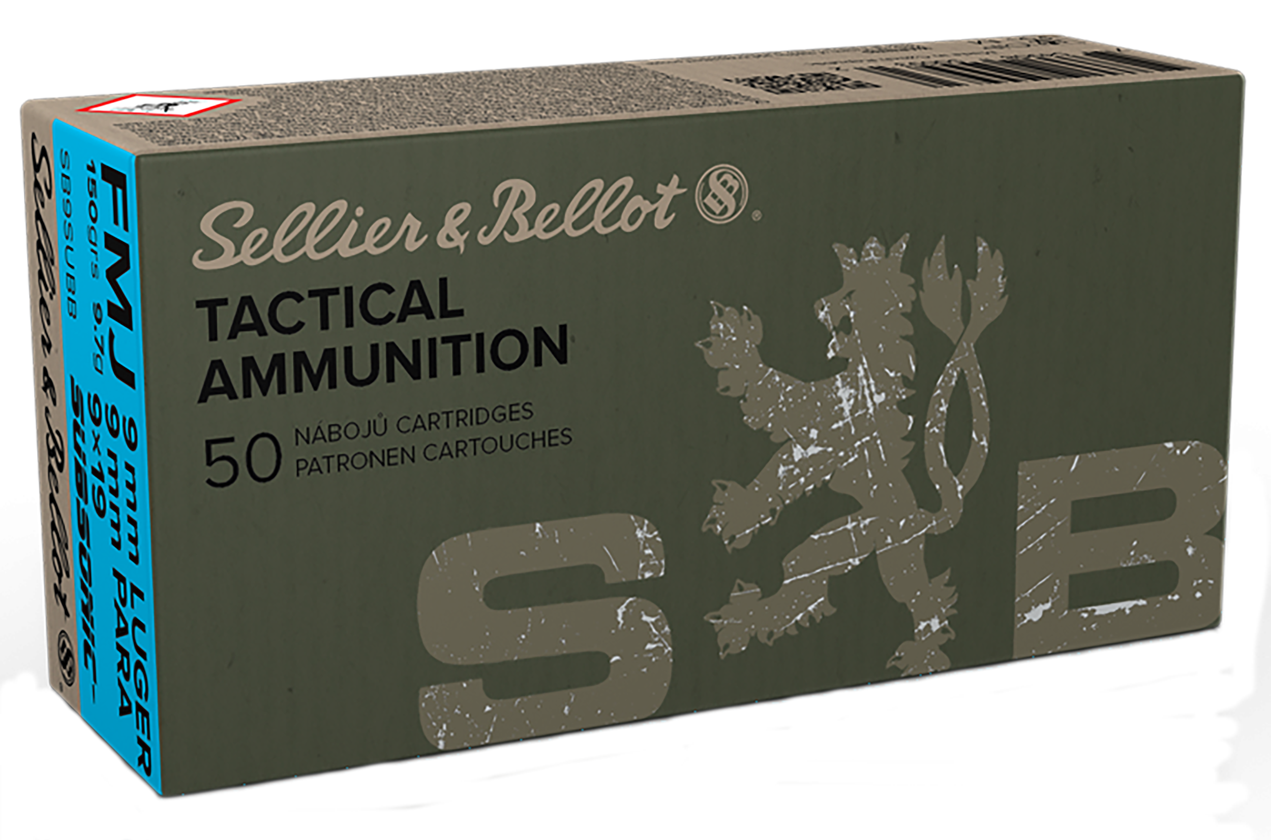 Sellier & Bellot SB9SUBB Handgun Target 9mmLuger Subsonic 150gr Full Metal Jacket 50 Per Box/20 Case