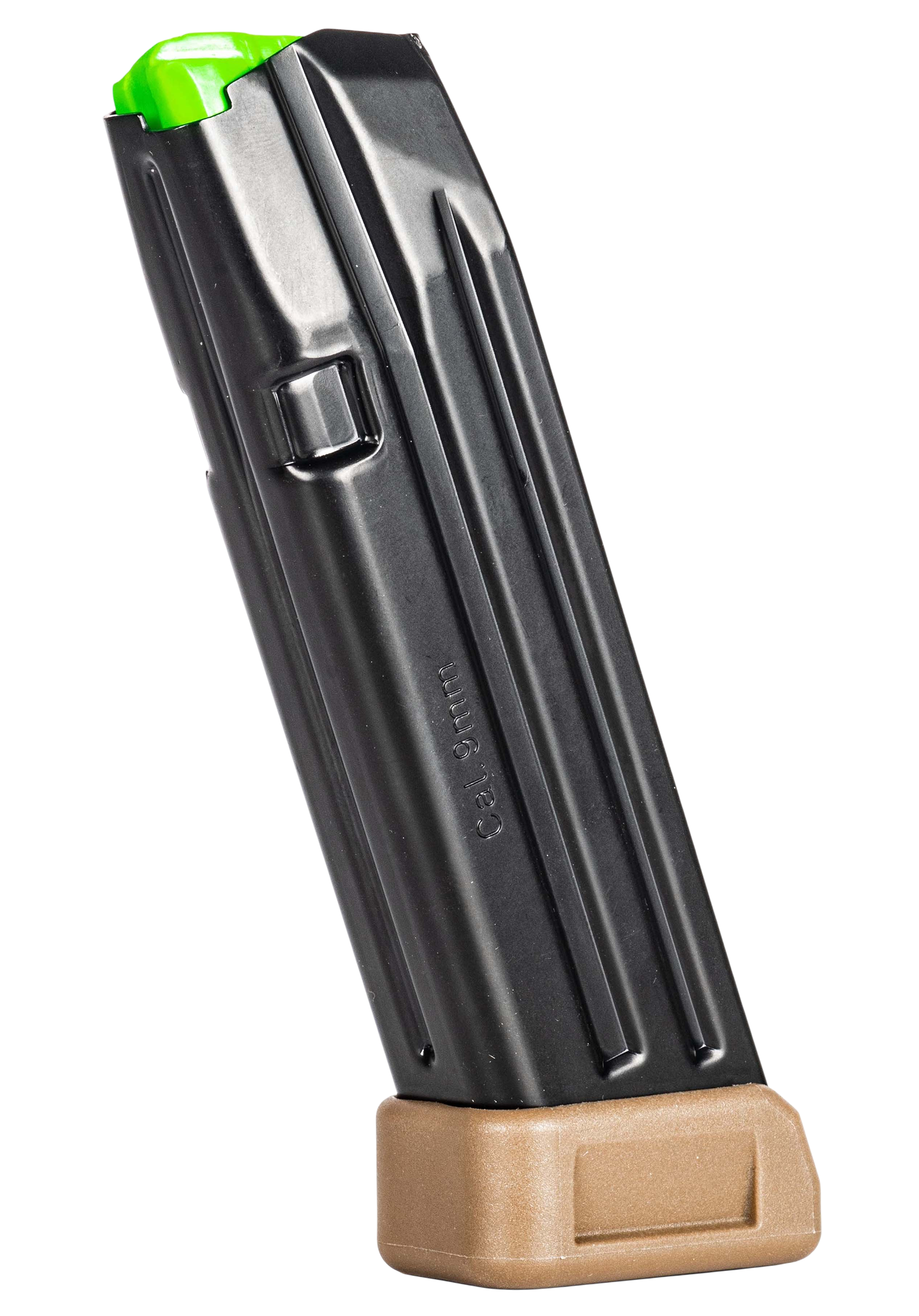 Mec-Gar MGG172005A Glock 17 20rd Extended 9mm Luger, Black Carbon Steel w/Flat Dark Earth Floorplate