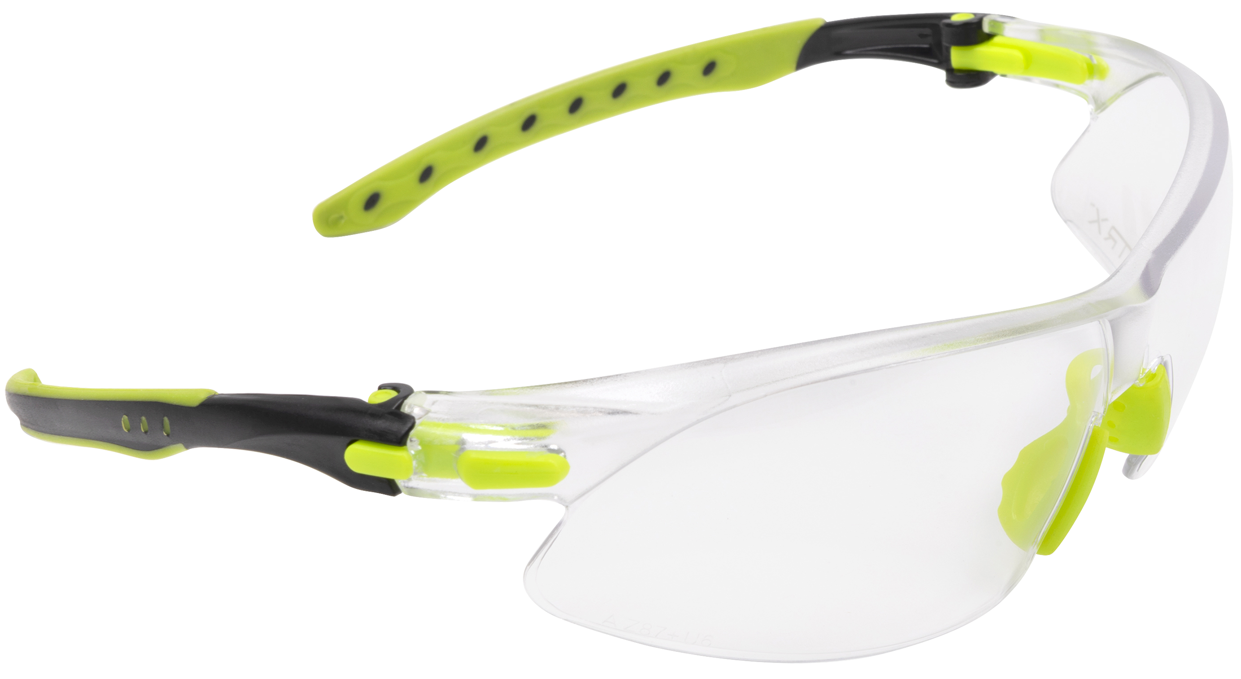 Allen 4140 Keen Safety Glasses Youth Clear Lens Lime Green Frame