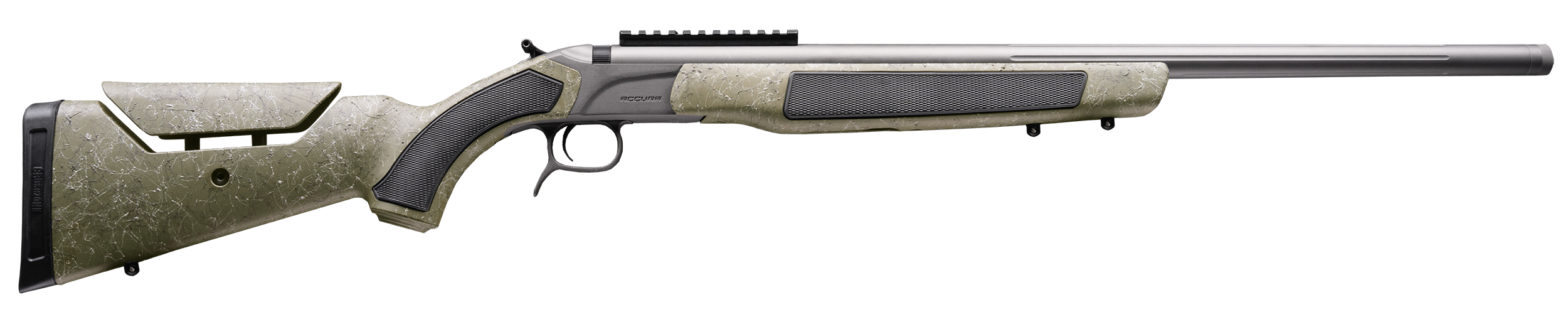 CVA PR3232NM Accura MR-X 45 Cal VariFlame 26" Sniper Gray Cerakote Fluted Threaded Barrel, Receiver w/Picatinny Rail, Adjustable Veil Alpine Synthetic Stock