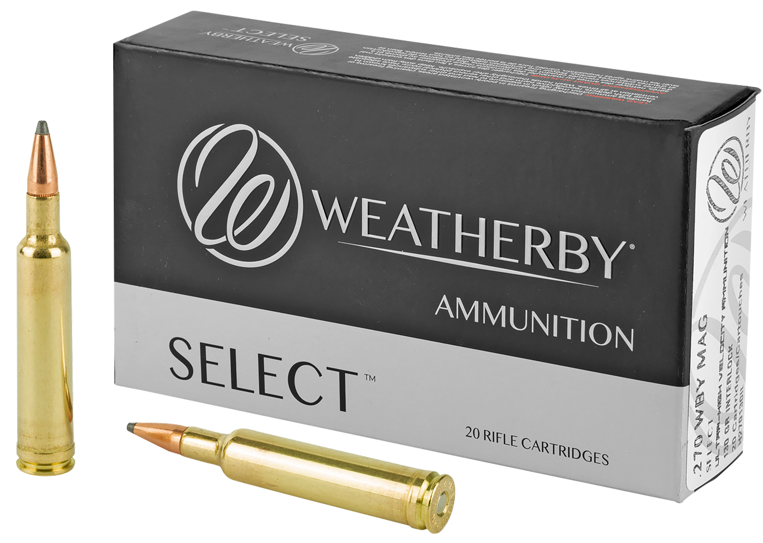 Weatherby H270130IL Select  270WthbyMag 130gr Hornady Interlock 20 Per Box/10 Case