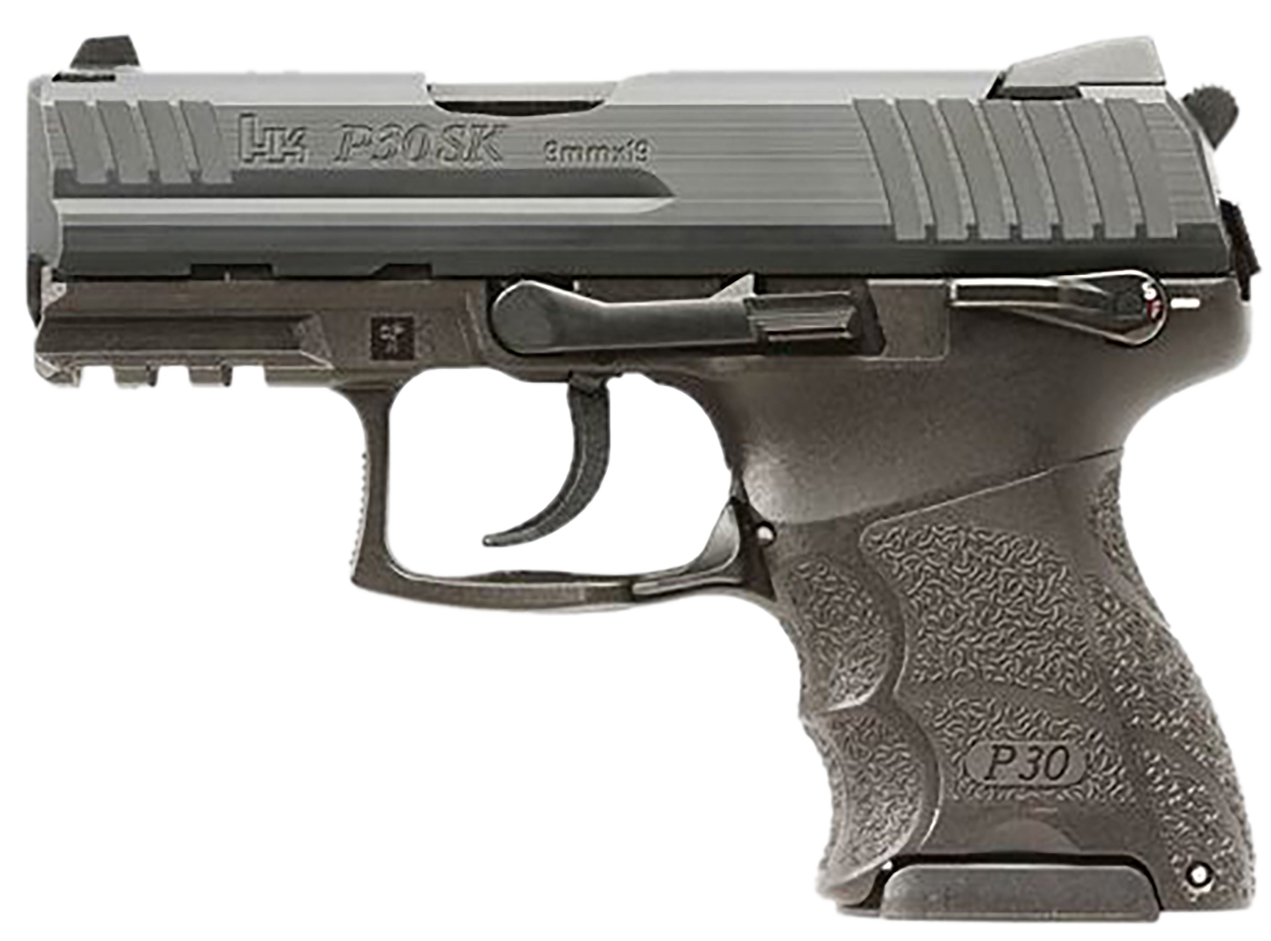 HK 81001109 P30SK V3 Sub-Compact Frame 9mm Luger 12+1/15+1 3.27" Steel Barrel, Black Cerakote Serrated Steel Slide, Black Polymer Frame w/Picatinny Rail, Ambidextrous