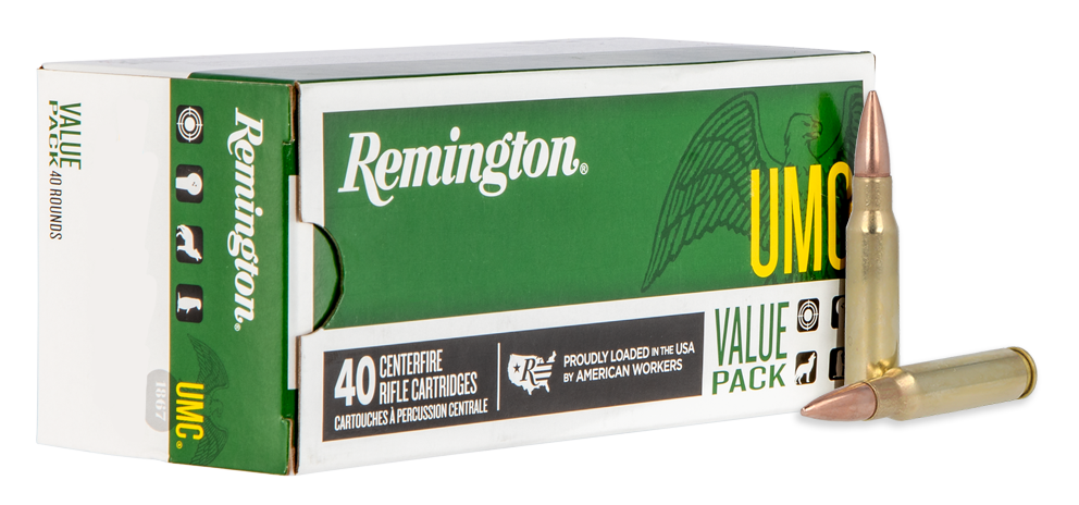 Remington Ammunition 23971 UMC Value Pack 308Win 150gr Full Metal Jacket 40 Per Box/10 Case