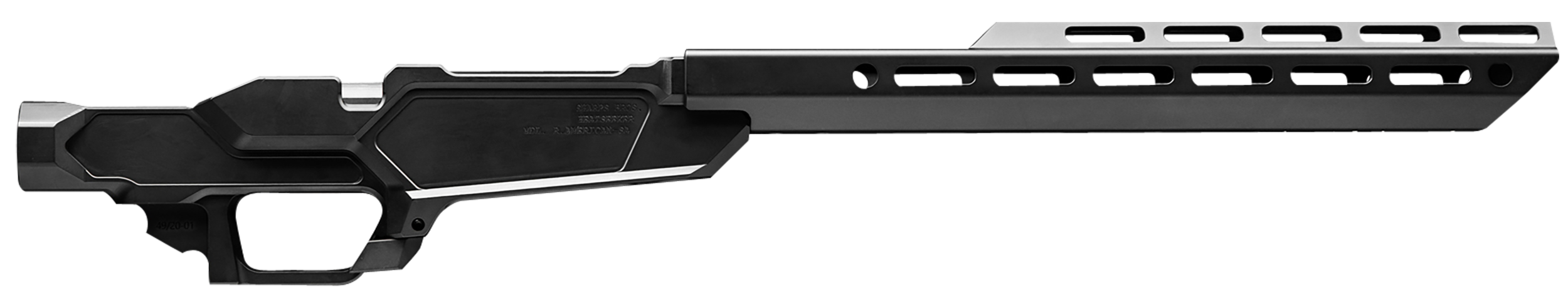 Sharps Bros SBC03 Heatseeker Rifle Chassis Stock Fits Remington 700, 6061-T6 Aluminum w/Cerakote Finish, 14" M-LOK Handguard, Compatible w/AICS Short Action Magazines