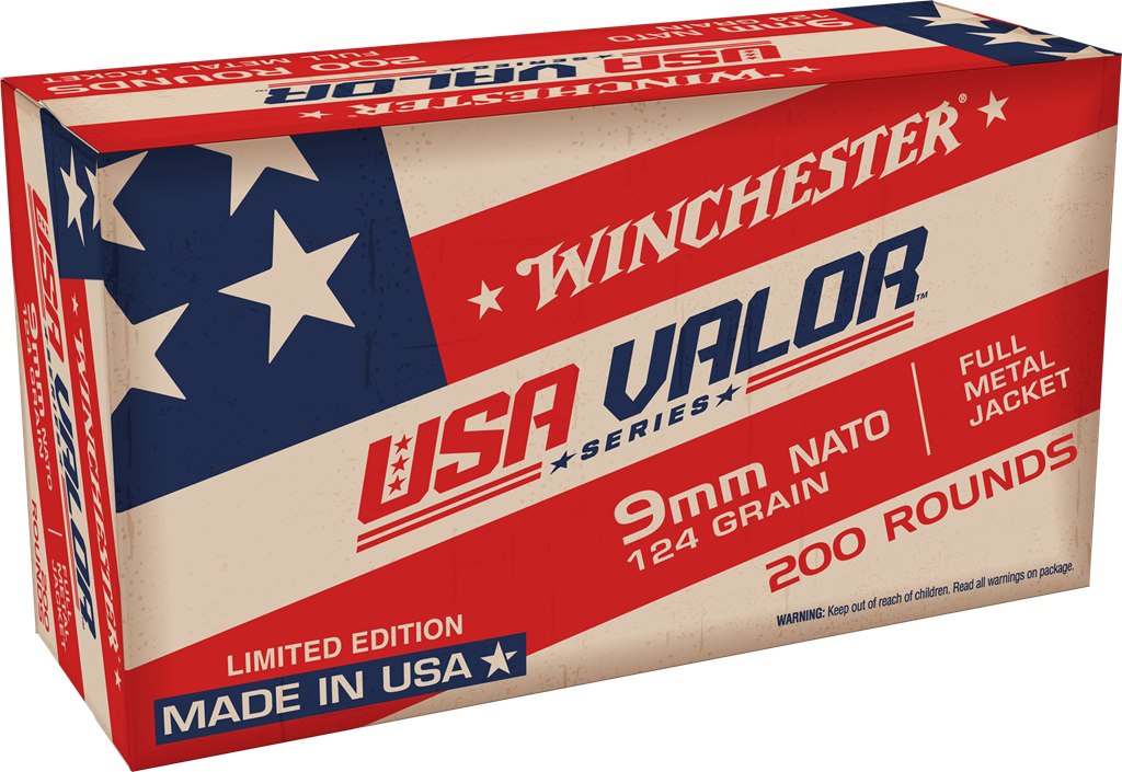 Winchester Ammo USA9NATO USA Value Pack 9mmLuger 124gr Full Metal Jacket 150 Per Box/5 Case