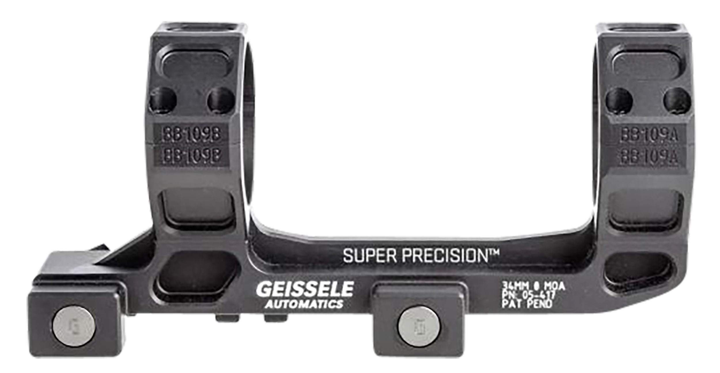 Geissele Automatics  AR15 Super Precision Scope Mount/Ring Combo Black Anodized