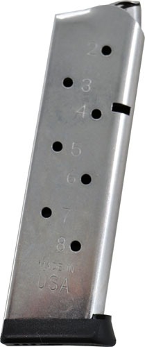 METALFORM MAGAZINE 1911 GOVT. 45ACP 8RD S/S REMOVABLE BASE