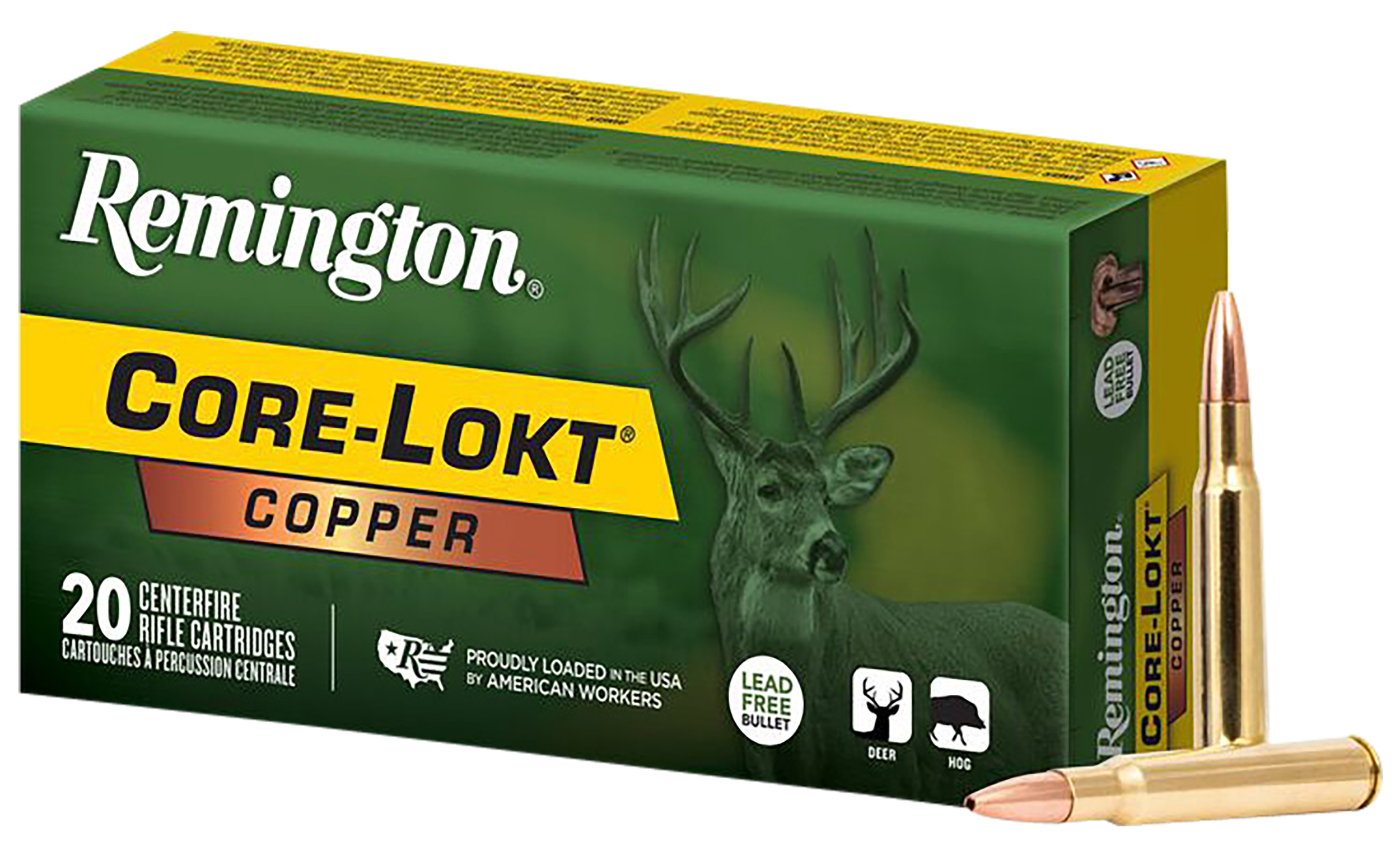 Remington Ammunition R27853 Core-Lokt Copper 30-06Springfield 150gr Copper Hollow Point 20 Per Box/10 Case
