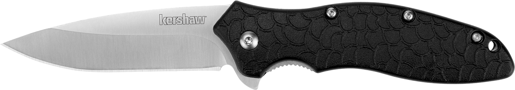 Kershaw 1830 OSO Sweet 3" Flipper Drop Point Plain Satin 8Cr13MoV SS Blade, Black GFN Handle, Includes Pocket Clip