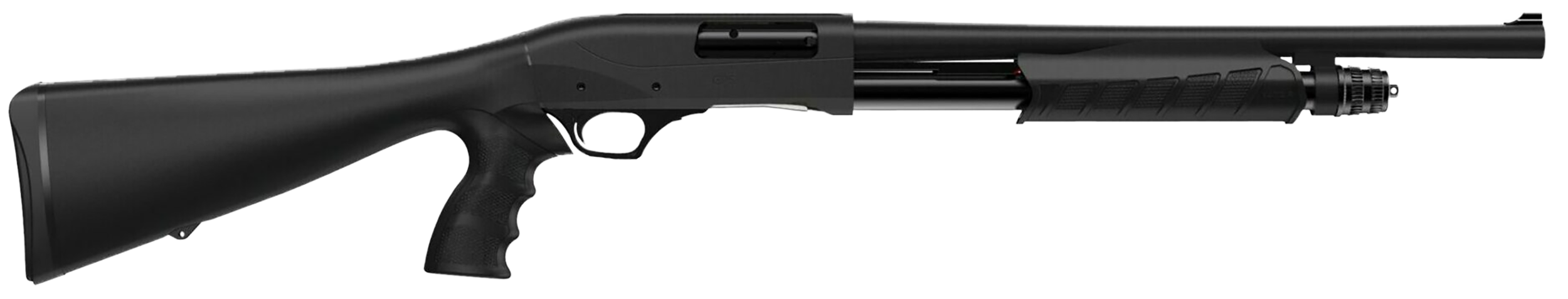 Retay USA GPSTACPG18 GPS  12 Gauge Pump 3" 4+1 18.5" Black Steel Barrel, Matte Black Anodized Aluminum Receiver, Black Fixed w/Pistol Grip Synthetic Stock