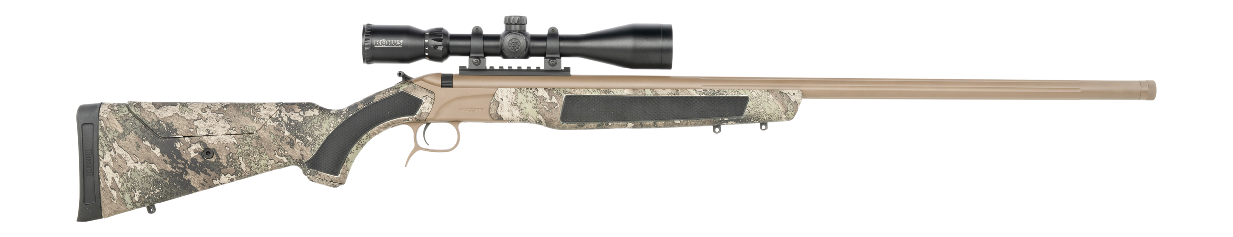 CVA PR3208NSCP Accura LR-X Scope Pkg 45 Cal VariFlame 30" Flat Dark Earth Nitride Cerakote Fluted Threaded Barrel & Receiver w/Scope, Adj Comb TrueTimber Strata Synthetic Stock, KonusPro 309x40mm IR w