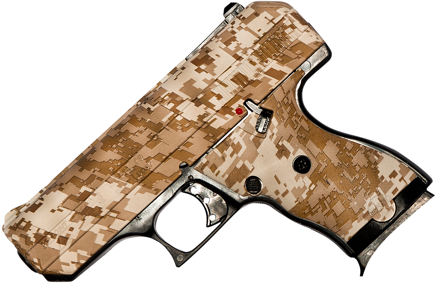 Hi-Point 916DD C9 9mm Luger 8+1, 3.50" Black Steel Barrel, Hydro-Dipped Digital Desert Camo Serrated Steel Slide, Hydro-Dipped Digital Desert Camo Polymer Frame & Grip