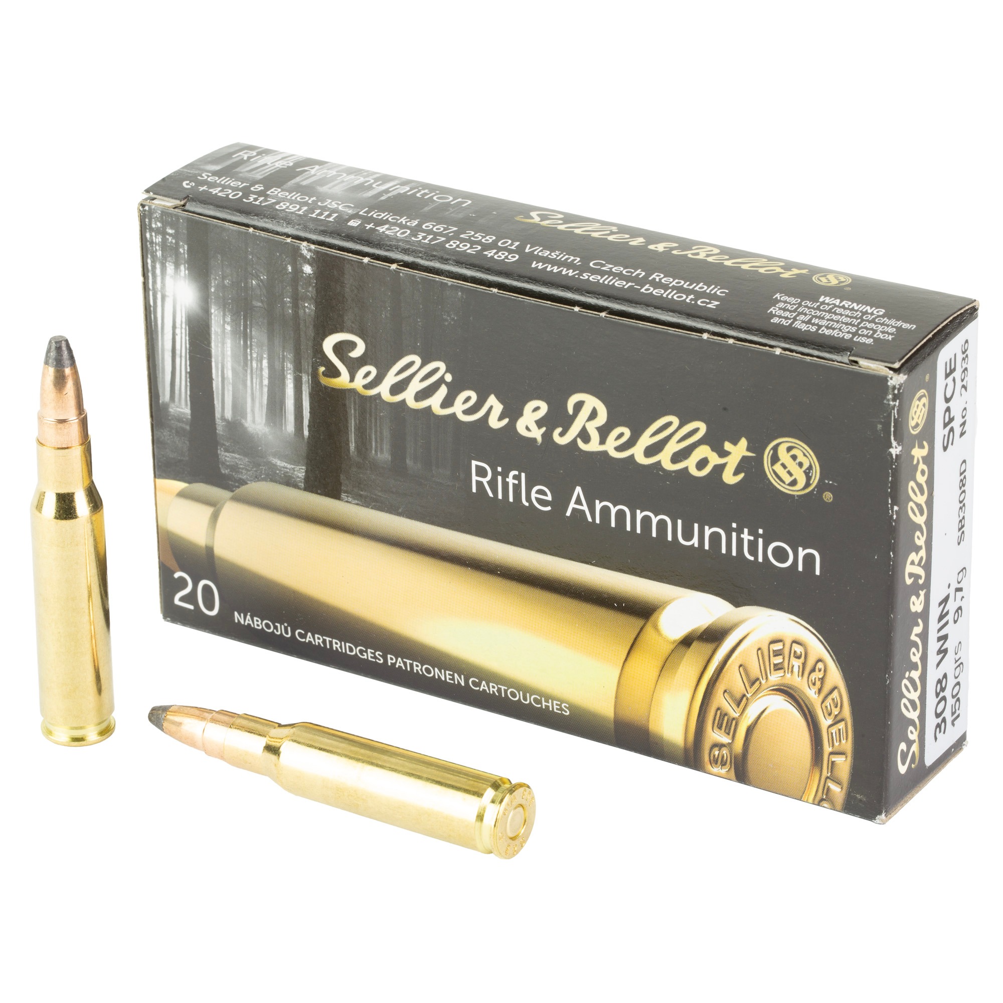 SELLIER & BELLOT 308WIN 150GR SPCE 20RD BOX 25 BOXES PER CASE