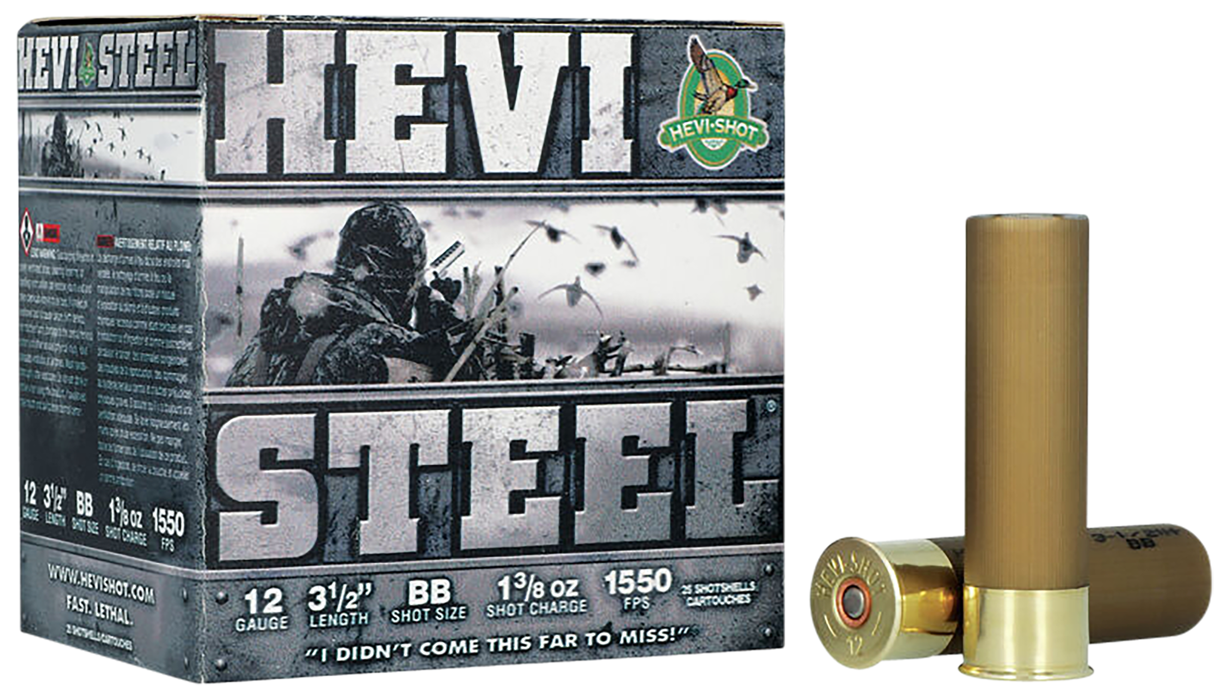 HEVI-Shot HS65088 HEVI-Steel  12Gauge 3.50" 1 3/8oz BBShot 25 Per Box/10 Case