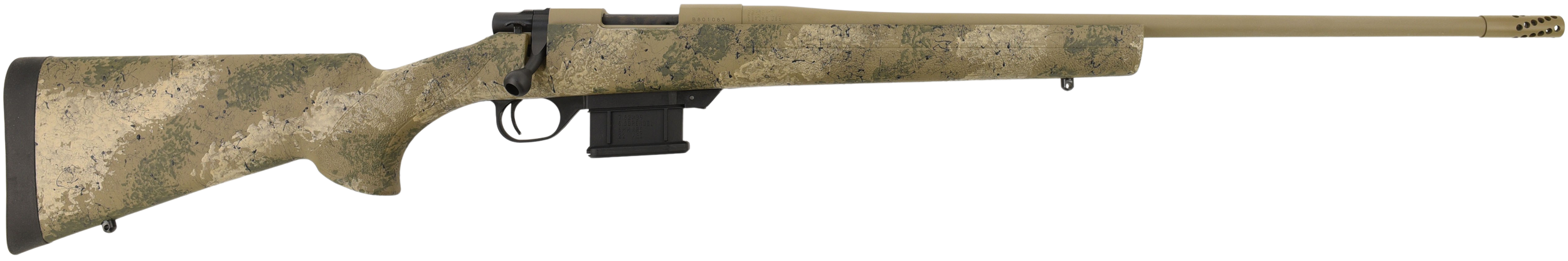 Howa HMFN6ARCPR 1500 Fence Line 6mm ARC 5+1 22" Burnt Bronze Cerakote Threaded Barrel, Burnt Bronze Cerakote Aluminum Drilled & Tapped Receiver, Prairie Reaper Camo Fixed Synthetic Stock, Right Hand