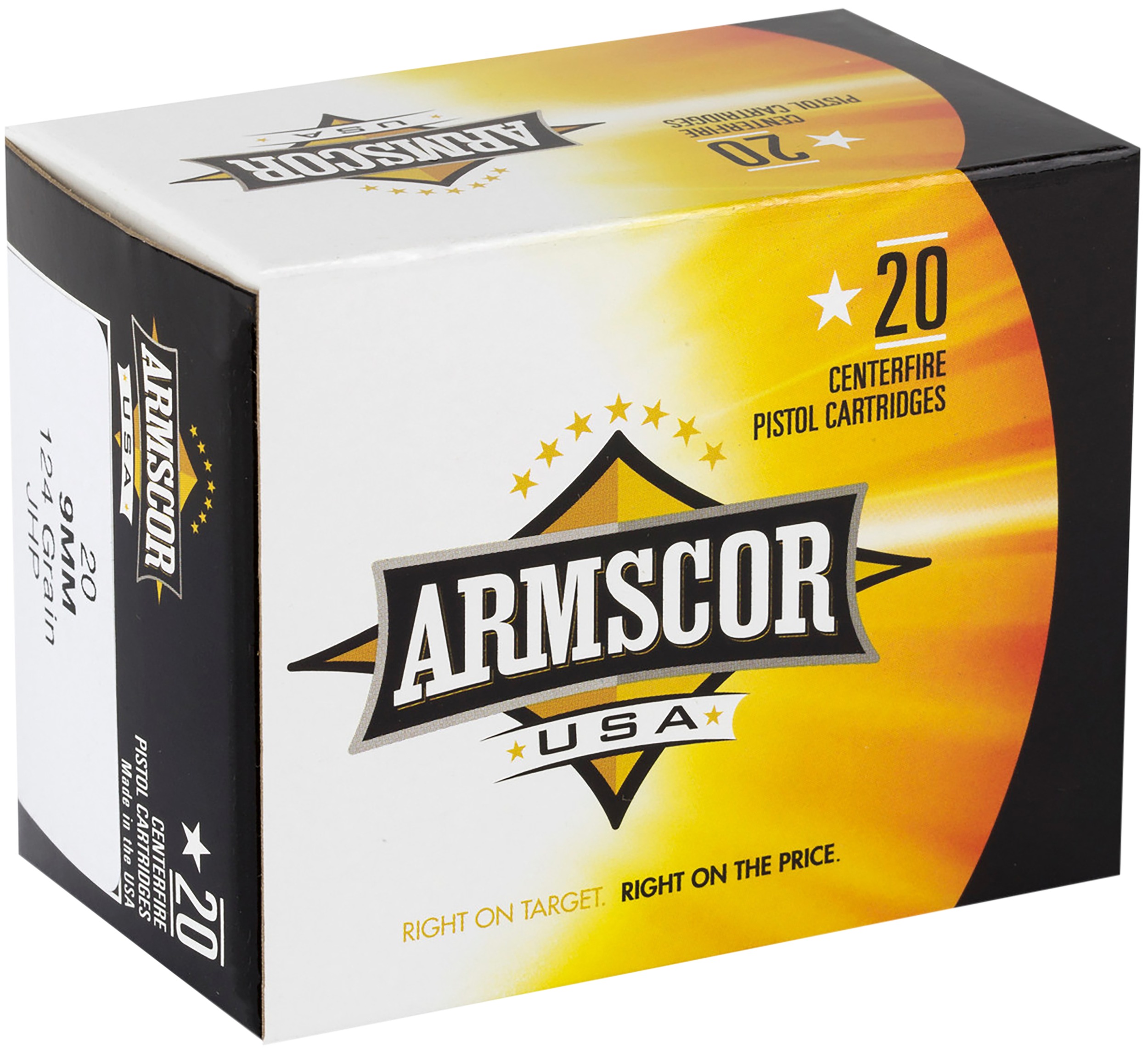 Armscor AC97N USA  9mmLuger 124gr Jacketed Hollow Point 20 Per Box/25 Case