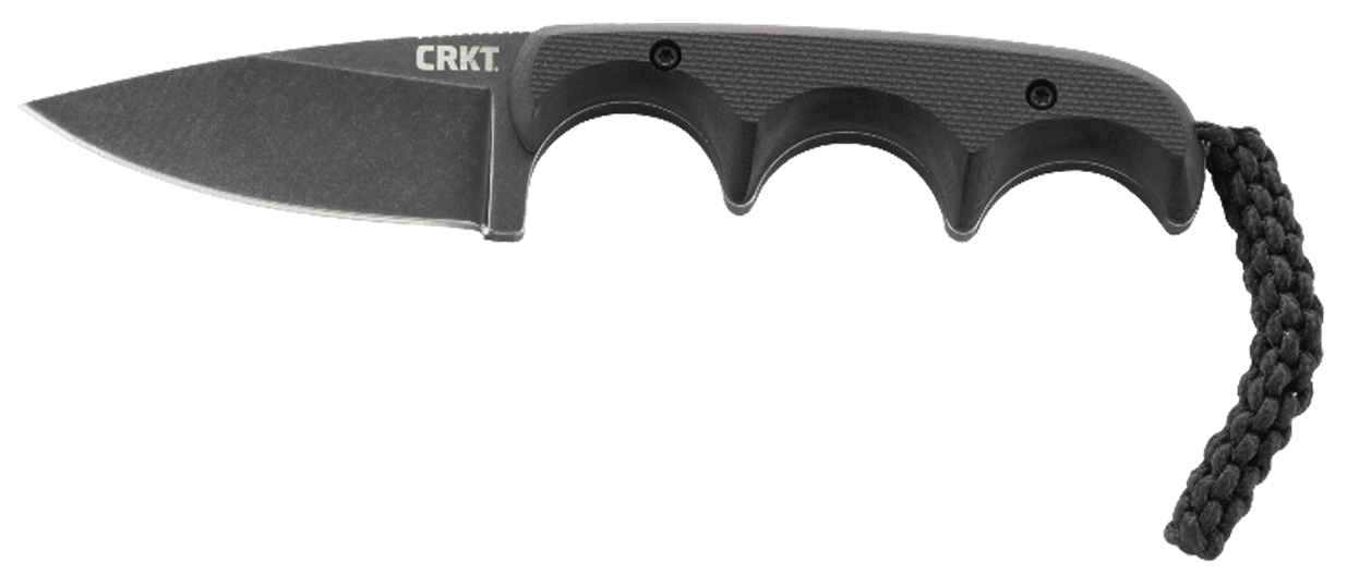 CRKT 2384K Minimalist 2.16" Fixed Drop Point Plain Black Stonewashed 5Cr15MoV SS Blade/Black G10 Handle Includes Lanyard/Sheath