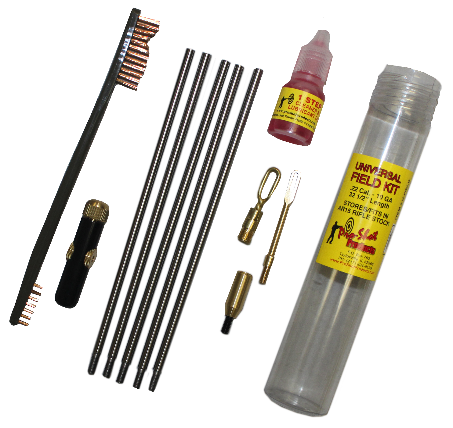 Pro-Shot UFIELD Universal Field Kit Multi-Caliber Multi-Gauge/Heavy Duty Tube w/Screw on Lid