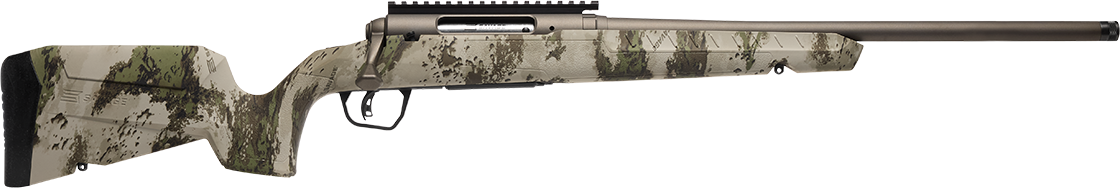 Savage Arms 32305 Axis 2 Pro Compact 308 Win 4+1 20" Gun Metal Bronze Cerakote Heavy Threaded Barrel & Picatinny Rail Carbon Steel Receiver, Fixed Woodland Camo Synthetic Stock, Right Hand