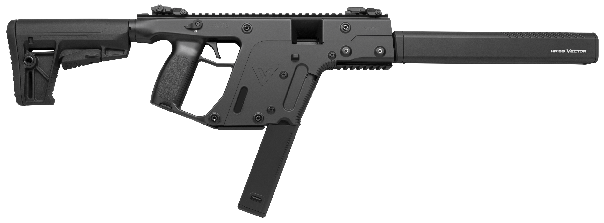 Kriss USA KV10CBL20 Vector CRB G2 10mm Auto 33+1 16" Black Chrome Moly Barrel, Black Polymer Receiver, Black Synthetic 6 Position Stock Black, Polymer Grip