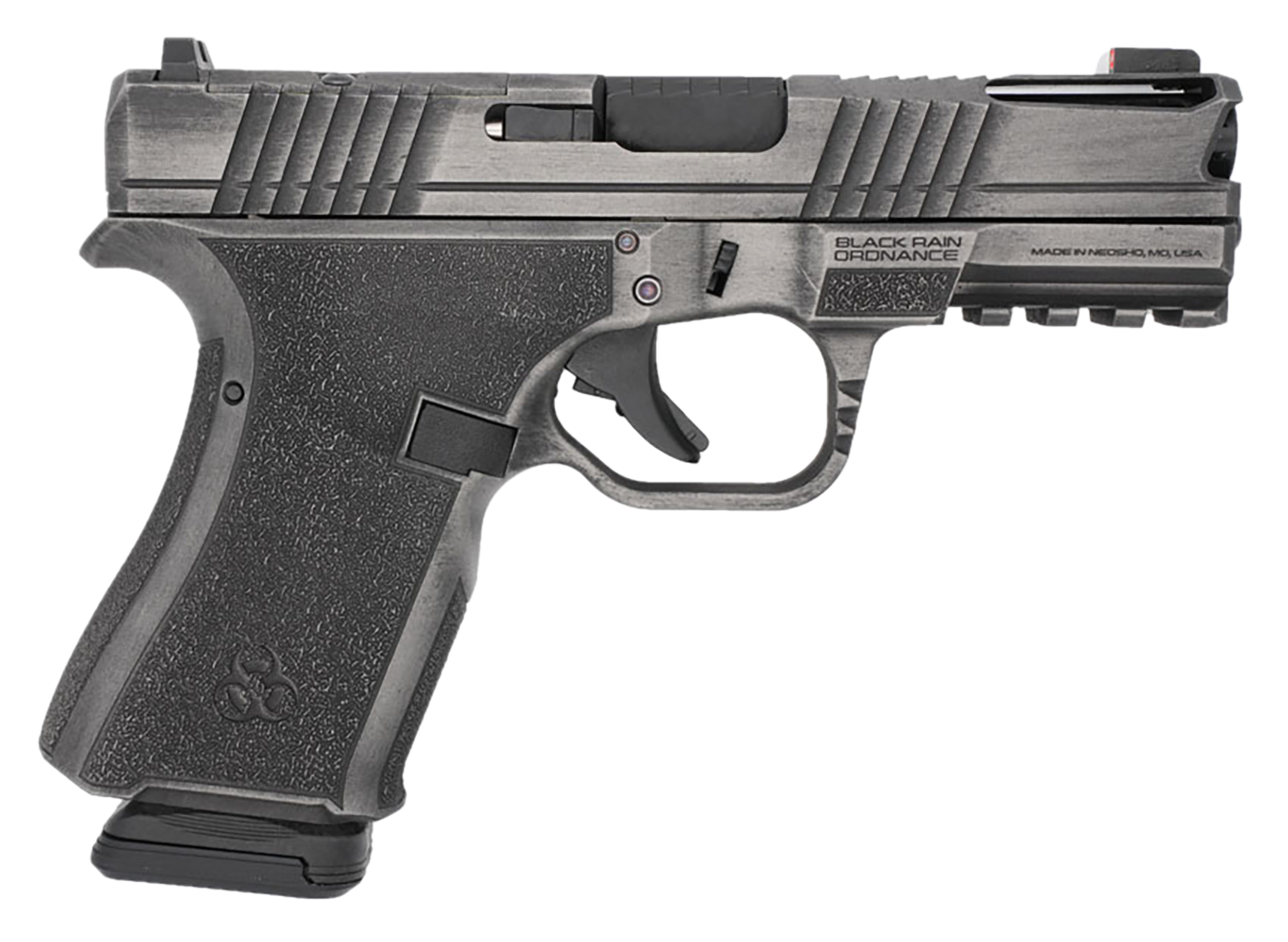 Black Rain Ordnance FLP9MMGMGB   Compact Frame 9mm 15+1 4" Stainless Steel Slide