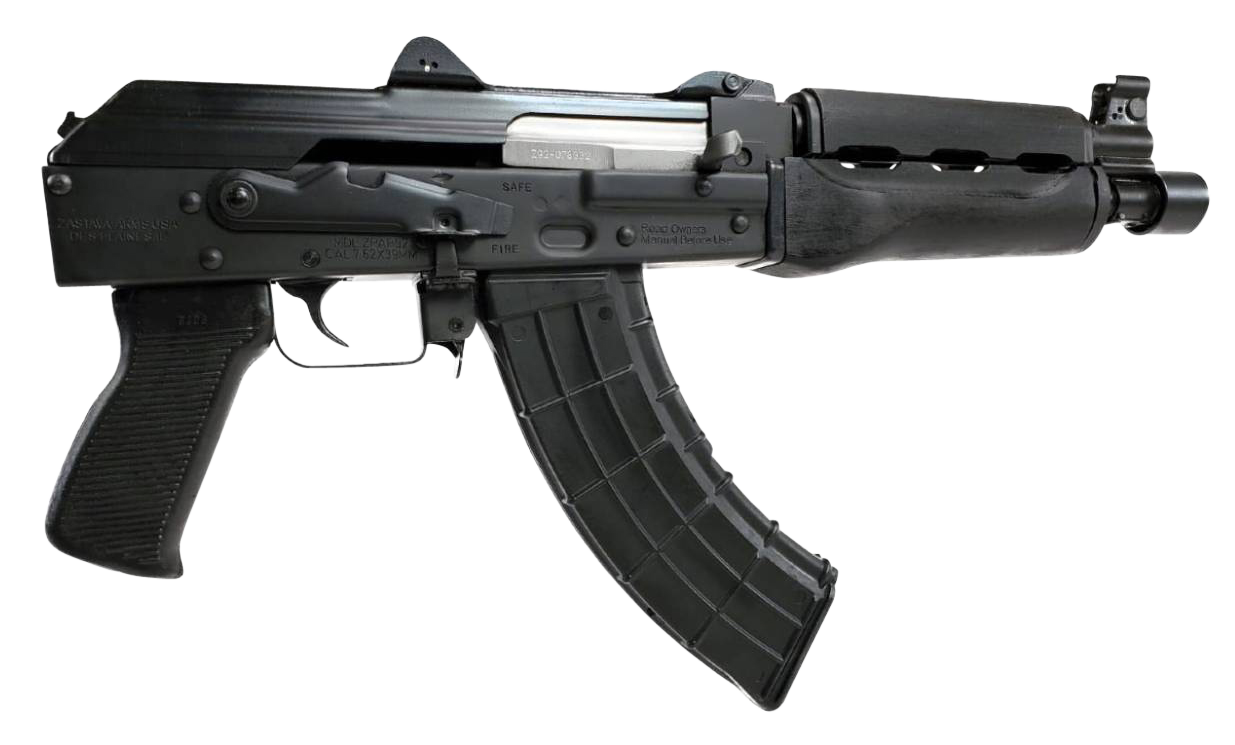 Zastava Arms Usa ZP92762M ZPAP 92 7.62x39mm 30+1 10" Black, Polymer Grip, Dark Wood Handgaurd