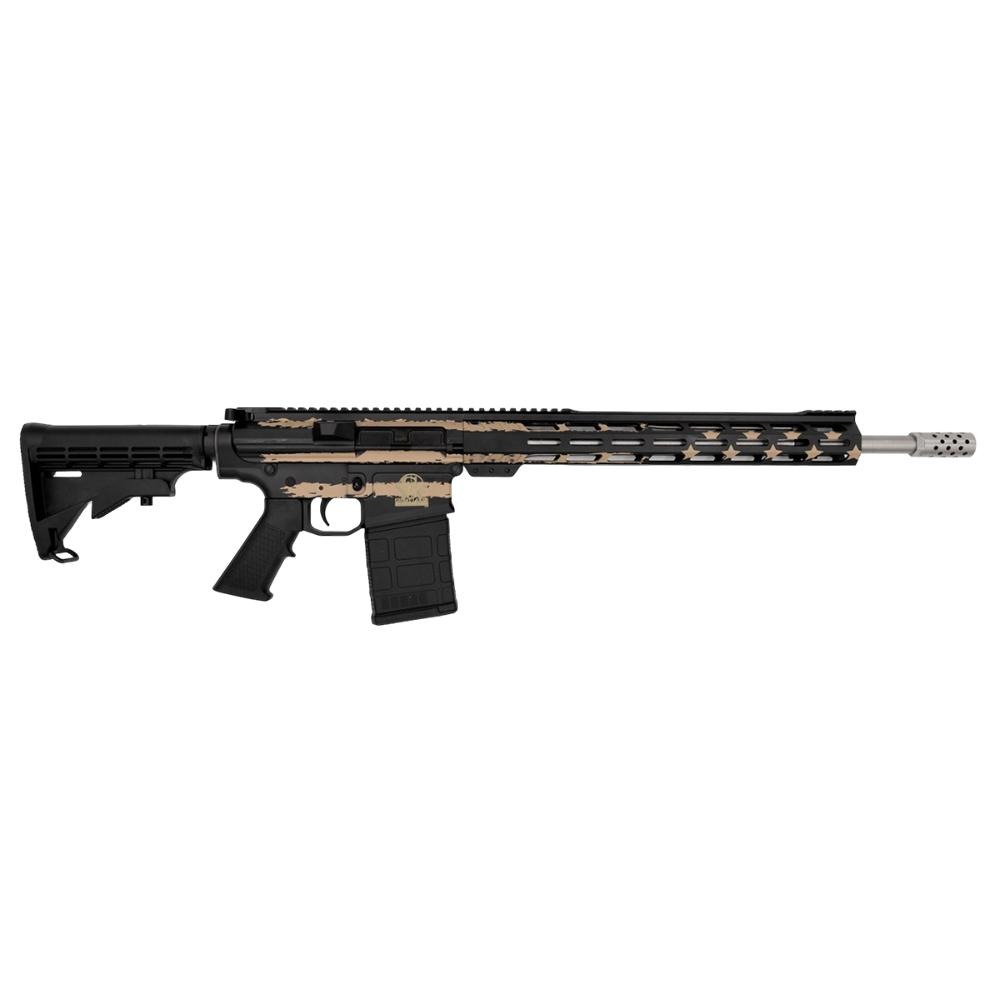 GLFA  AR10 Rifle .308Win 10rd Mag (1) 18" Barrel Desert Flag Cerakote 416R SS