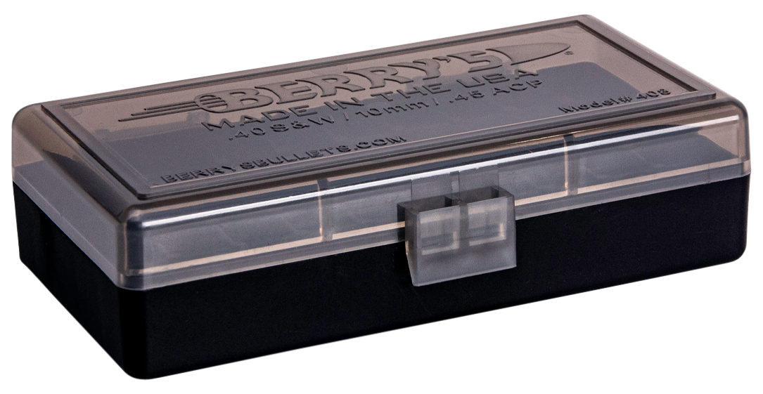 Berry's 13897 Ammo Box  40S&W/45ACP Smoke/Black Polypropylene 50rd