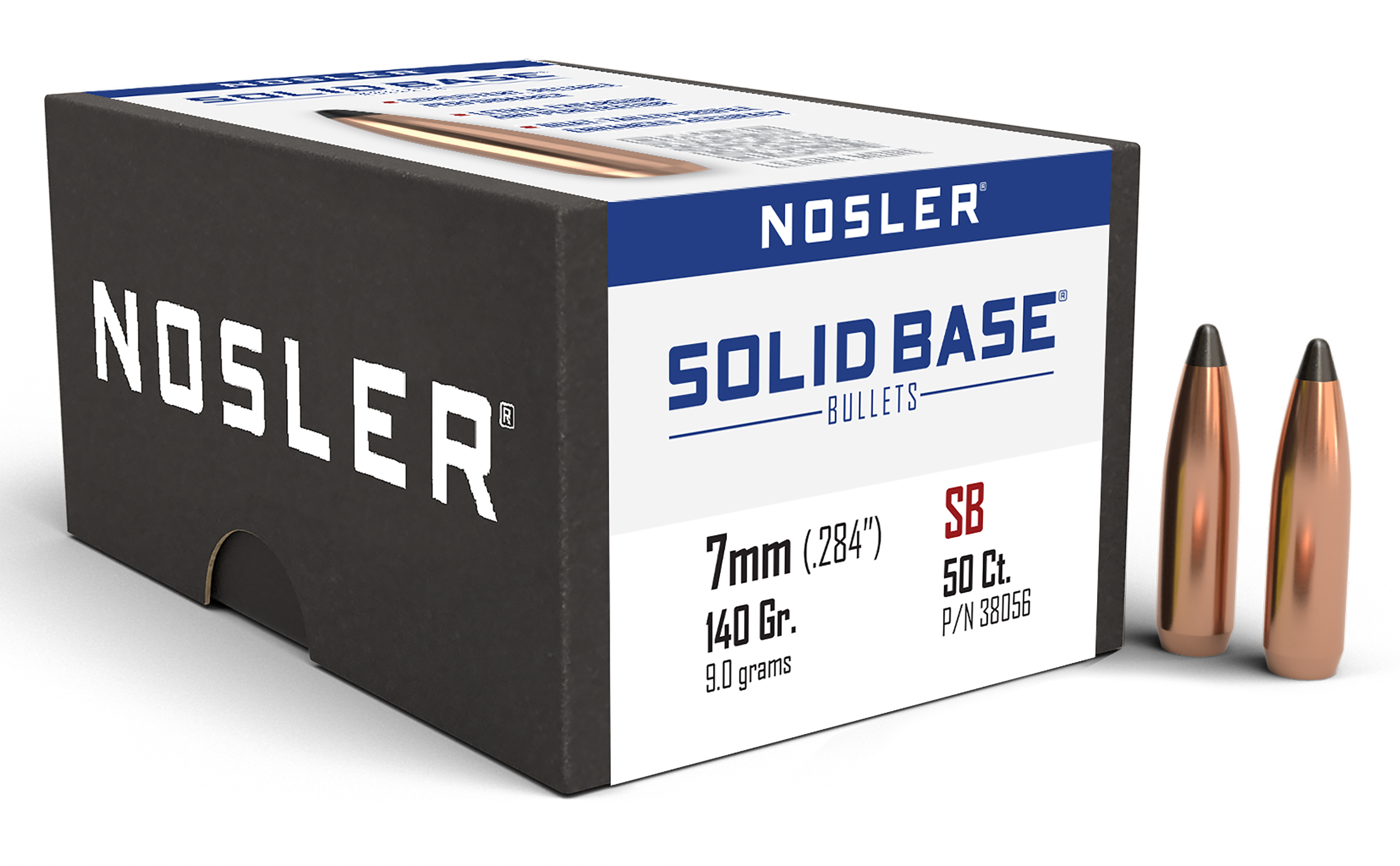 Nosler 38056 Solid Base  7mm 140gr Soft Point 50CT