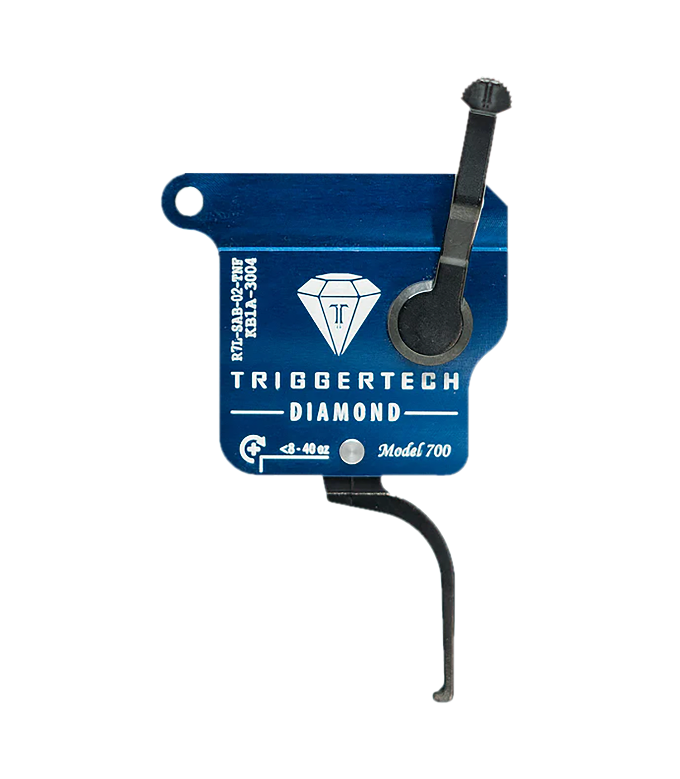 TriggerTech R7LSAB02TNF Diamond  Black Flat Straight Fits Remington 700 Left Hand