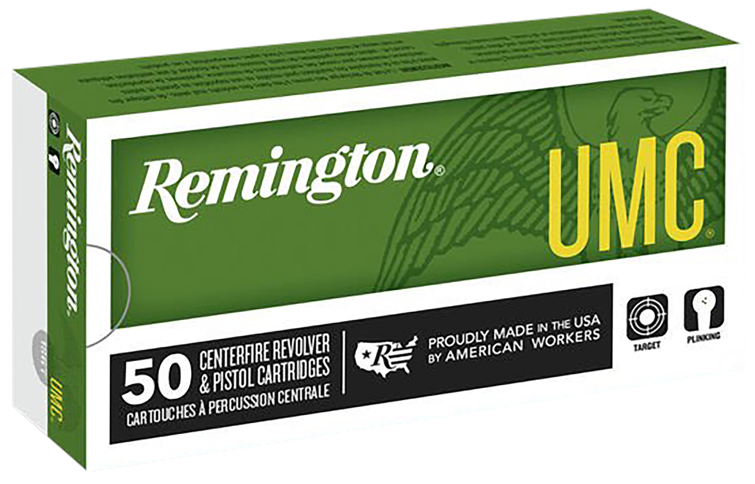 Remington Ammunition 23744 UMC  44RemMag 180gr Jacketed Soft Point 50 Per Box/10 Case