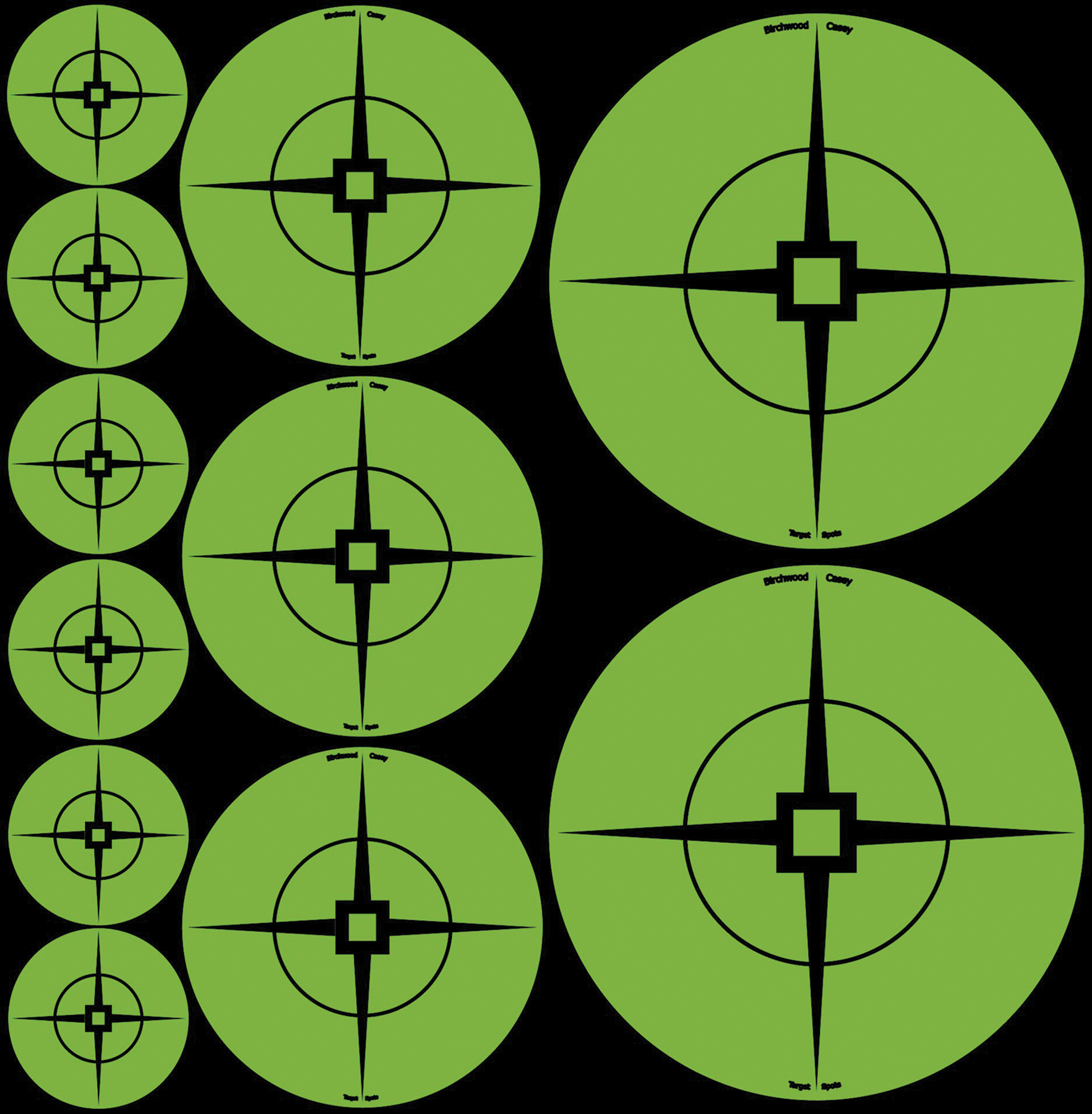 Birchwood Casey 33938 Target Spots Self-Adhesive Paper Black/Green Crosshair 60 Pack