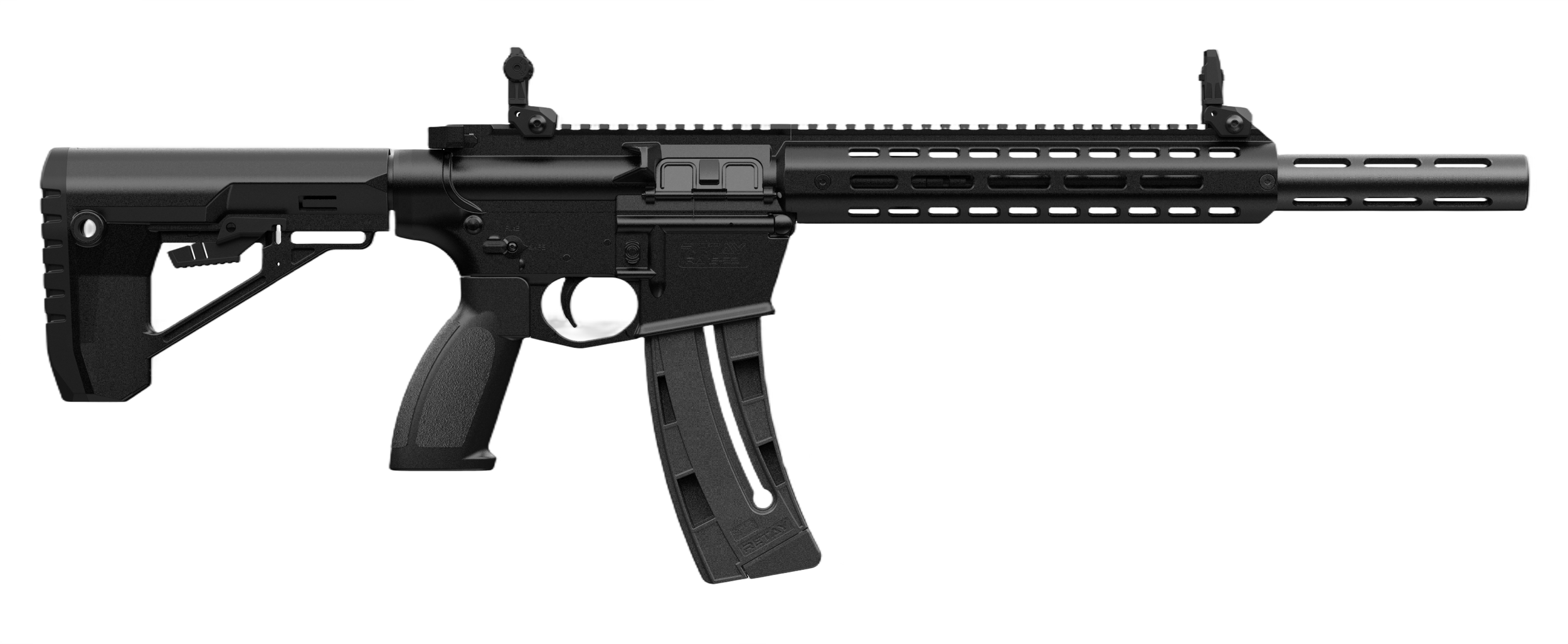 Retay USA RA1522BLKMLOK RA1522 22 LR 25+1 18" Black Chrome Threaded Barrel, Black Aluminum Receiver w/Picatinny Rail, M-LOK Handguard, Adjustable Black Polymer Stock, Black Polymer Grip