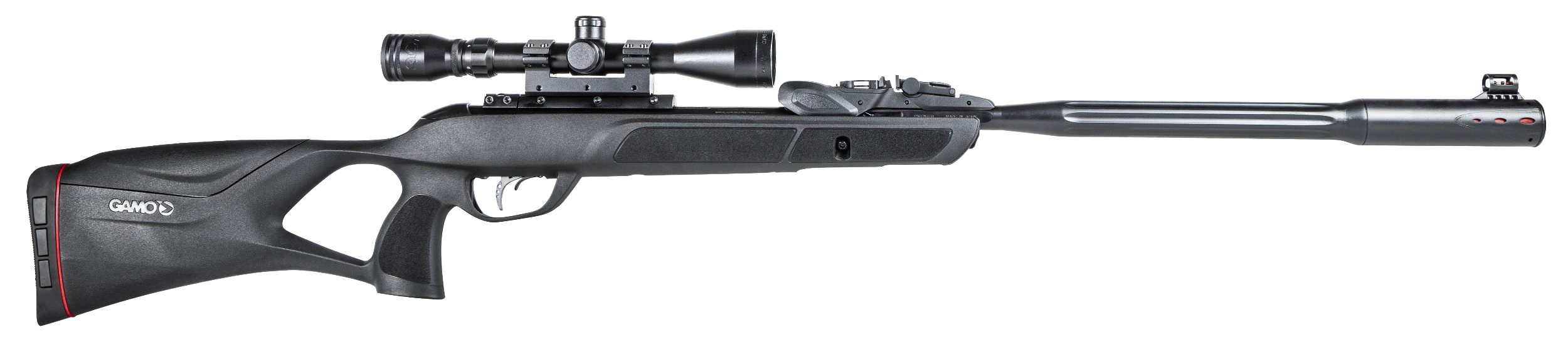 Gamo 6110063354 Swarm Fusion 10X Gen 3 Gas Piston 177 10rd Shot Black Black Fluted Steel Barrel Black Receiver Black All Weather Lightweight Thumbhole Stock Scope 3-9x40mm