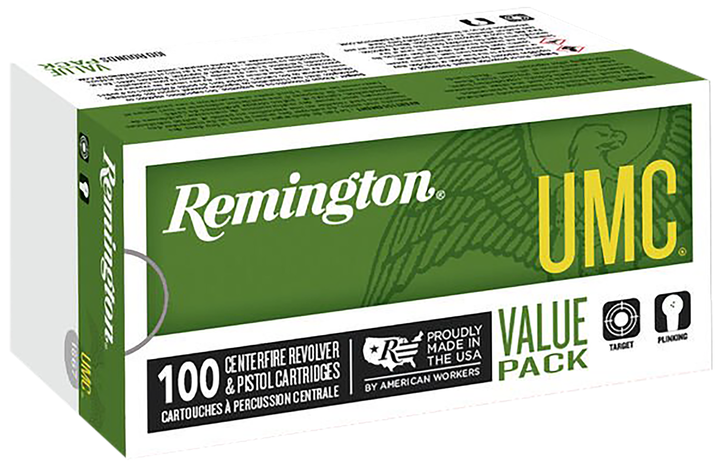 Remington Ammunition R23970 UMC Value Pack 357Mag 125gr Semi Jacketed Hollow Point 100 Per Box/6 Case