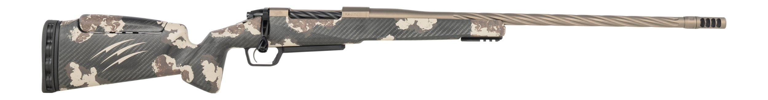 Fierce Firearms RIVSSX22CM22BDS Twisted Rival XP 2.0 22 Creedmoor 3+1 22" Smoked Bronze Cerakote Spiral Fluted Threaded Barrel, Stainless Steel Drilled & Tapped Receiver, Arca Rail Forend, Desert Shad