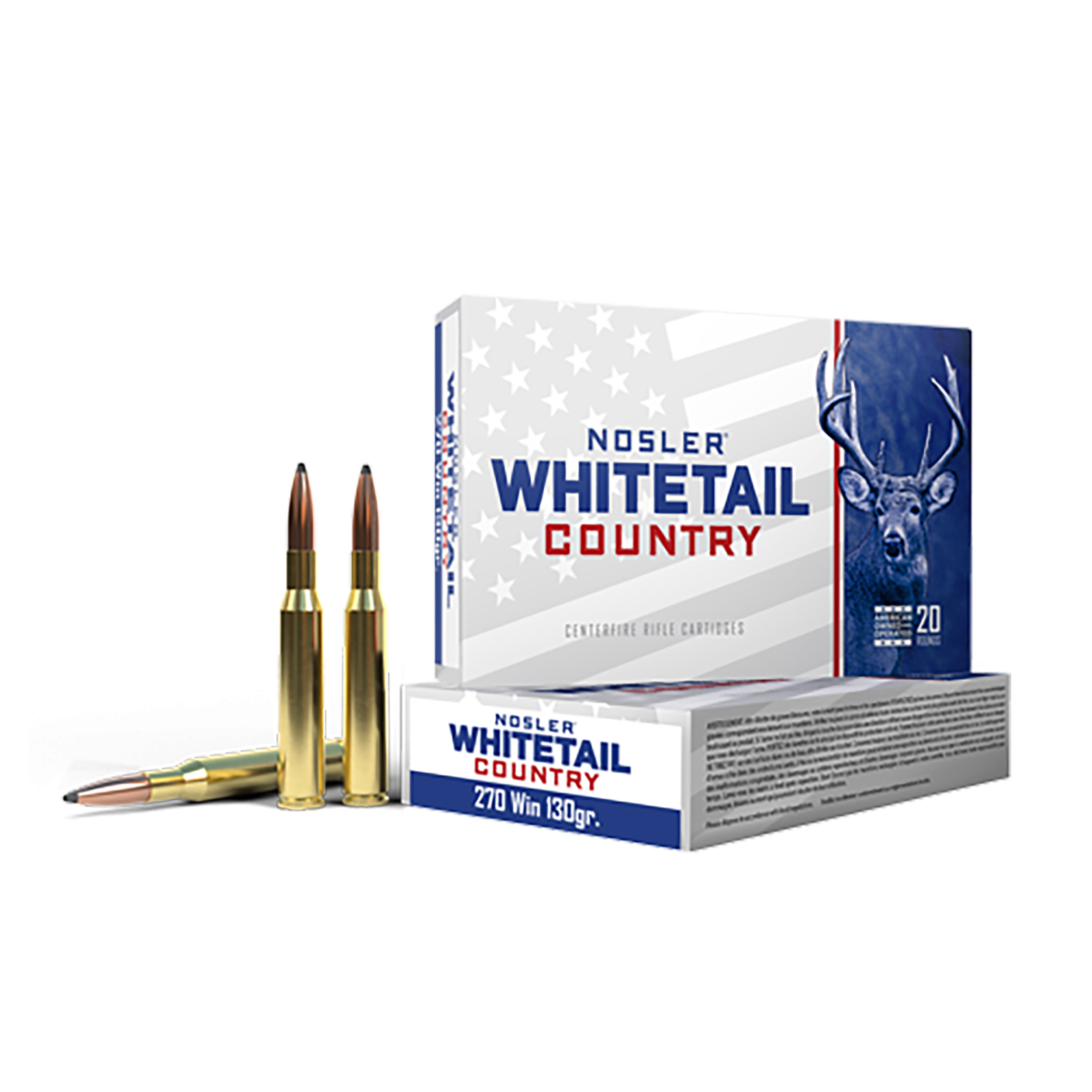 Nosler 40110 Whitetail Country  270Win 130gr Spitzer Boat Tail 20 Per Box/10 Case
