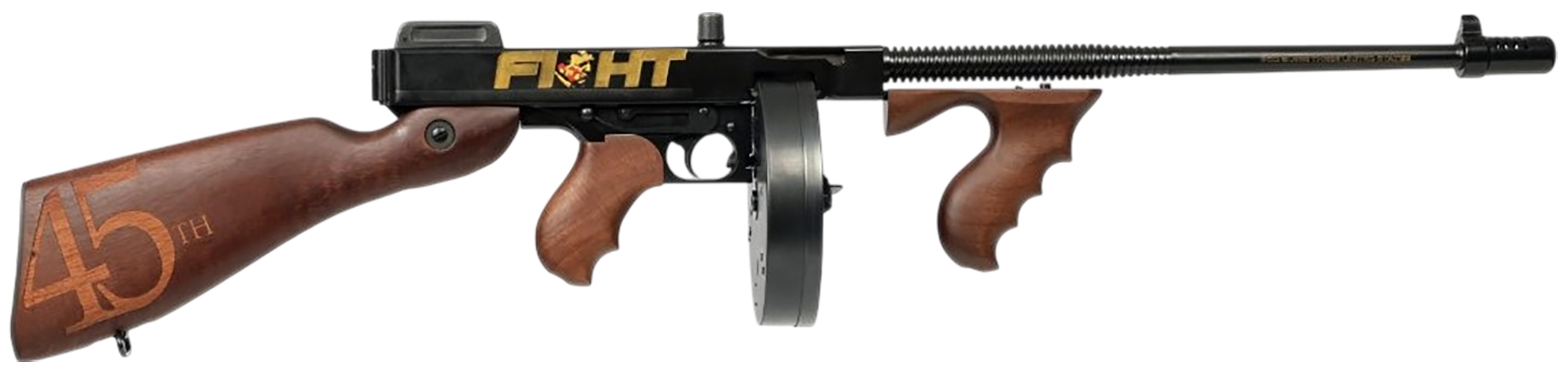 Thompson T150DC9 1927A-1 Trump Fight .45 Cal 50+1 18" Finned Barrel, Aluminum Receiver, Fixed Stock