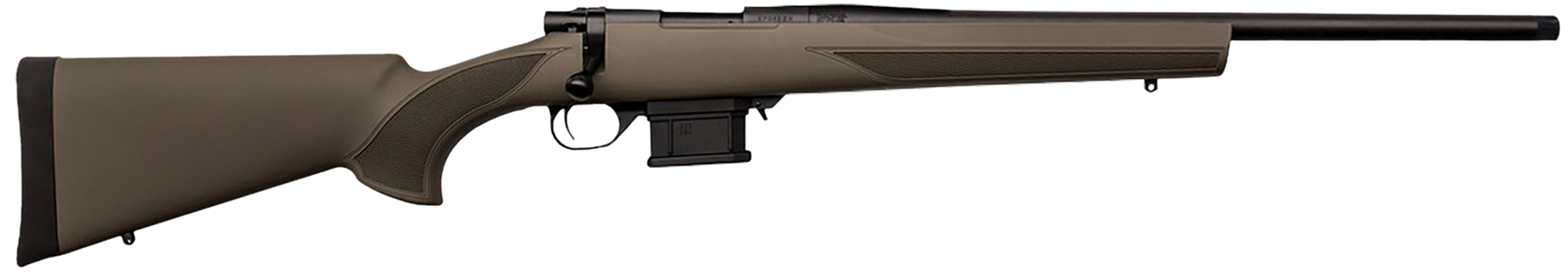 Howa HMA6ARCSG M1500 Mini Action 6mm ARC 5+1 22" Black Steel Threaded Barrel, Matte Blue Steel Receiver Drilled & Tapped, Fixed HTI Green Synthetic Stock