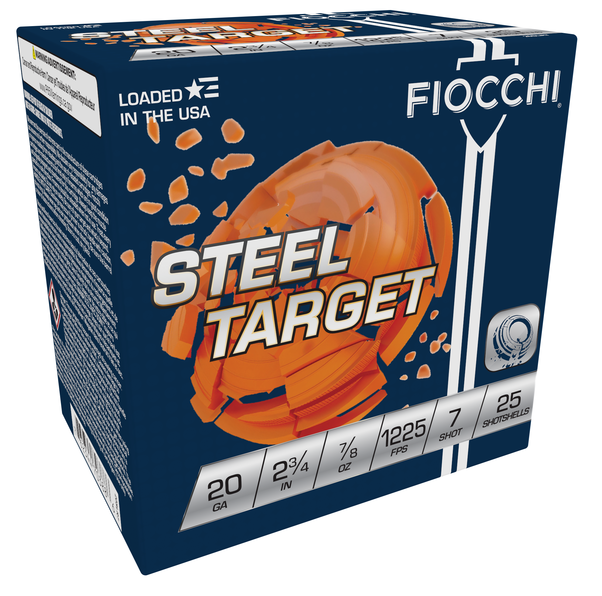 Fiocchi 20SLR7 Steel Target  20Gauge 2.75" 7/8oz 7Shot 25 Per Box/10 Case