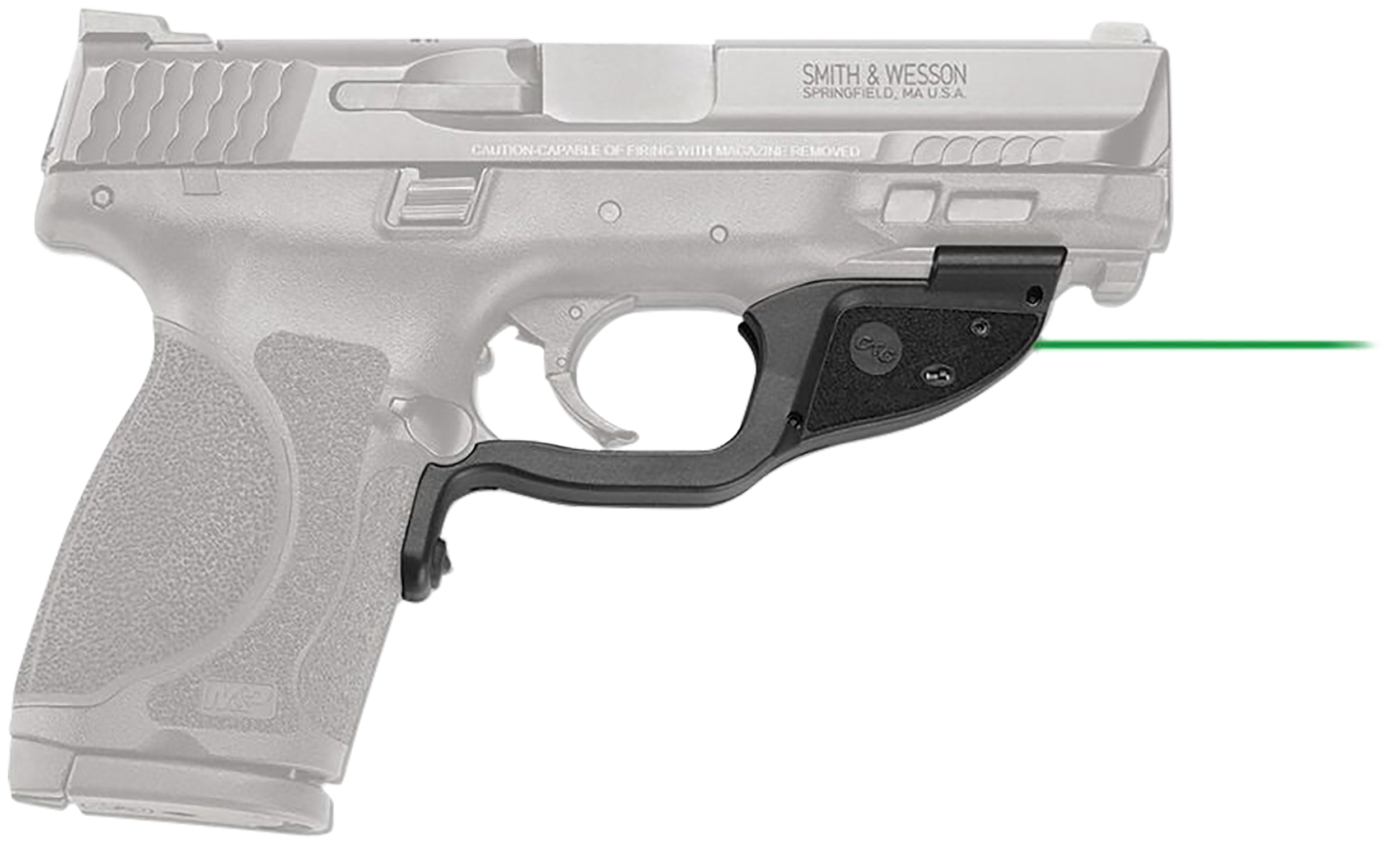 Crimson Trace 0174501 Laserguard  Fits S&W M&P M2.0, Green Laser Black Polymer, Trigger Guard Mount