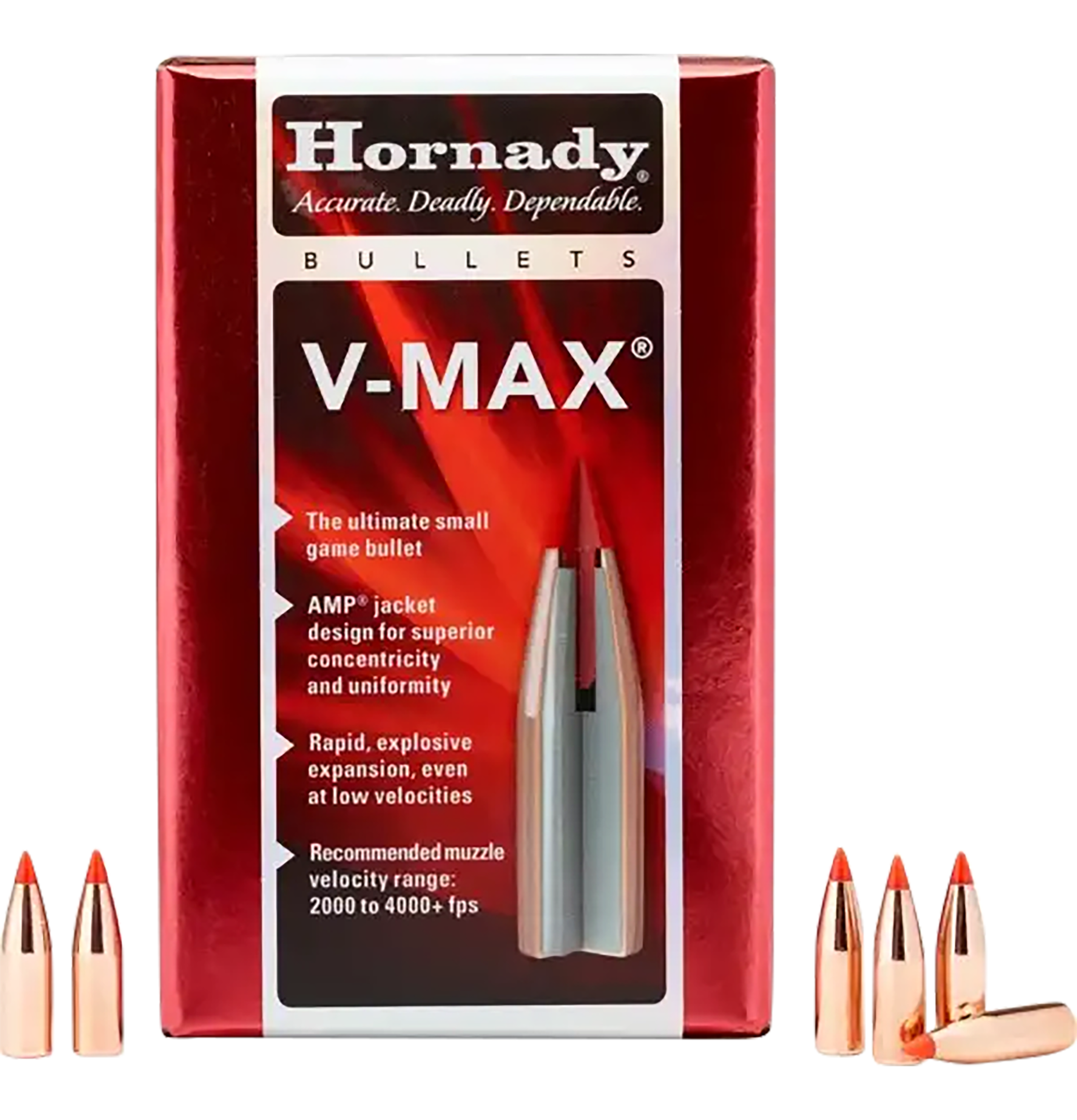 Hornady 22420 V-Max  6mm .243 75 gr V Max 100 Per Box/ 40 Case
