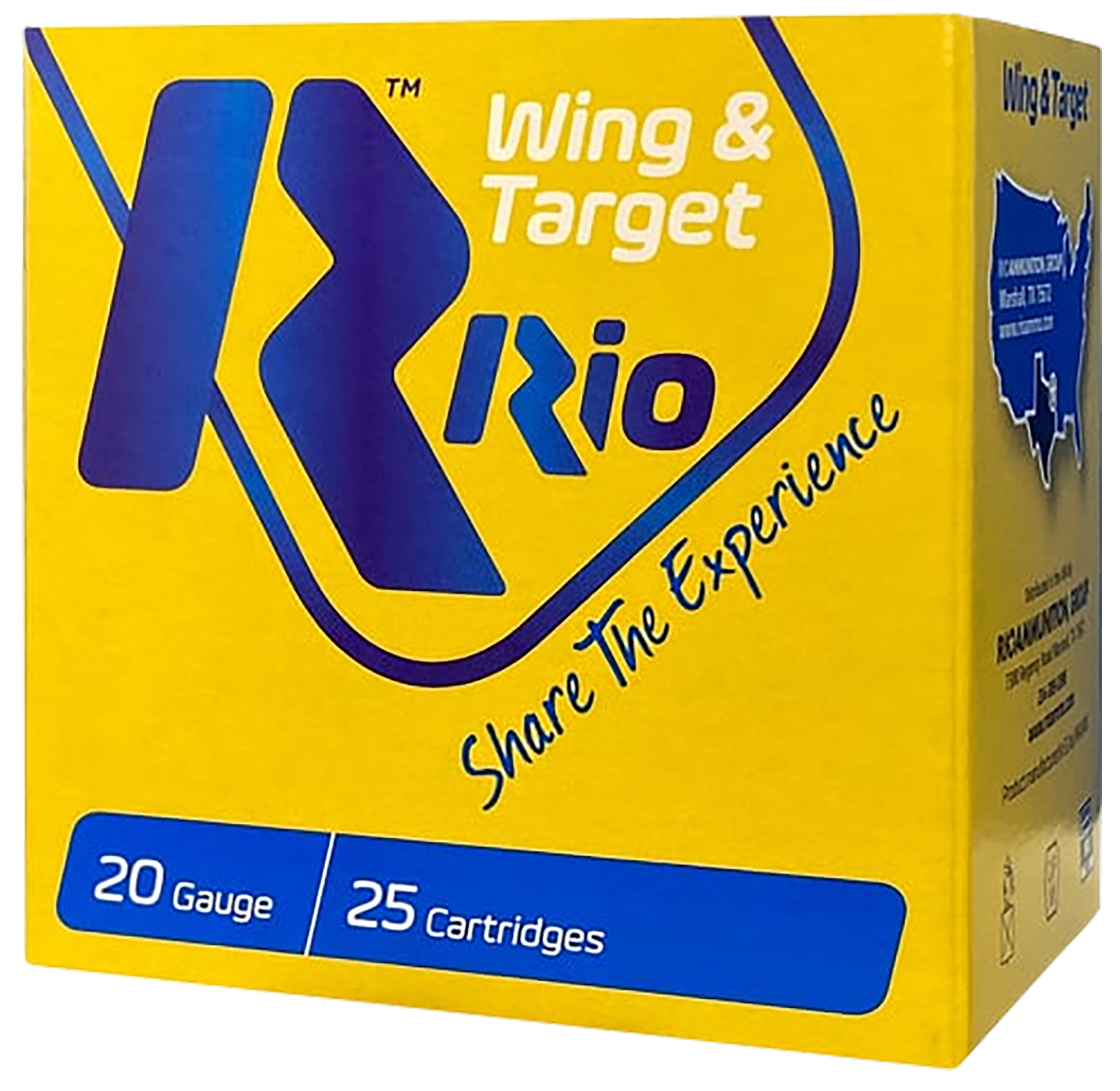 Rio Ammunition WT2075 Wing & Target 20Gauge 2.75" 7/8oz 7.5Shot 25 Per Box/10 Case