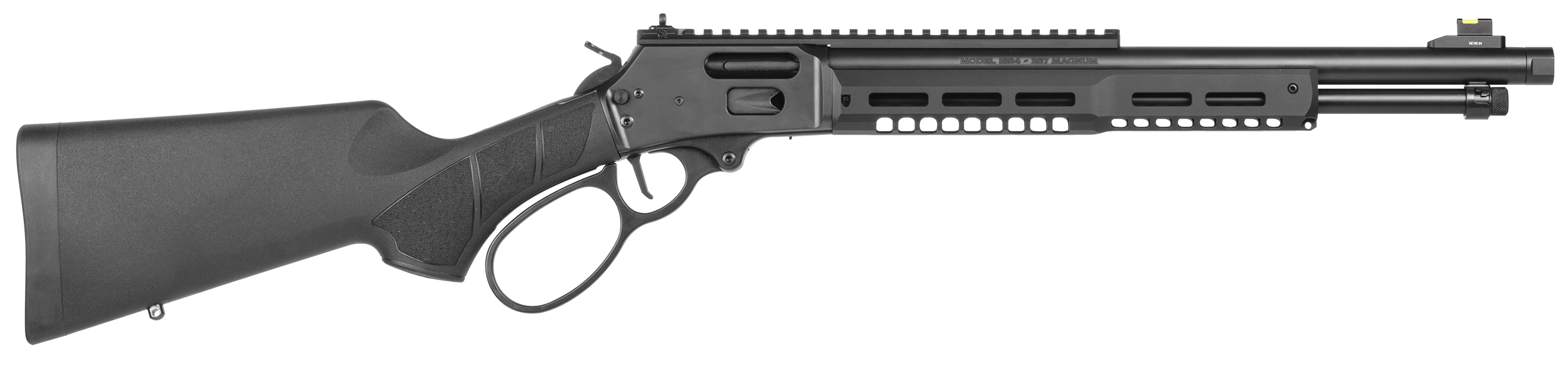Smith & Wesson 14194 1854 Stealth Hunter 357 Mag 8+1 16.30" Black Armornite Threaded Barrel, Black Anodized Picatinny Rail Receiver, Fixed w/Textured Grip Panels Black Synthetic Stock