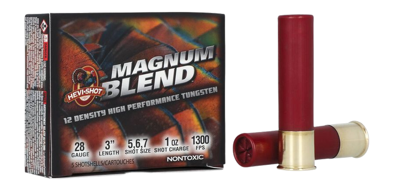 HEVI-Shot HS28567 HEVI-18 TSS Turkey 28Gauge 3" 1 1/4oz Tungsten 5/6/7Shot 5 Per Box/10 Case