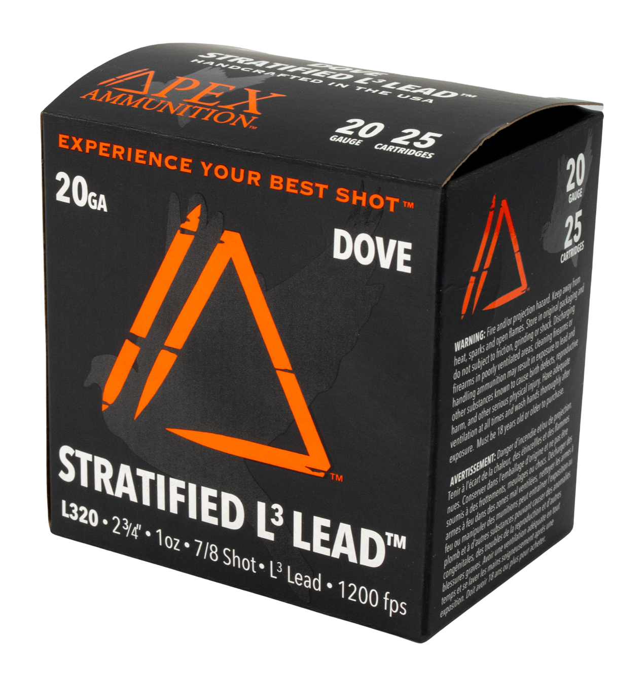 Apex Element Dove Stratified 20 GA 2.75" 1oz #7/#8 25rd Box