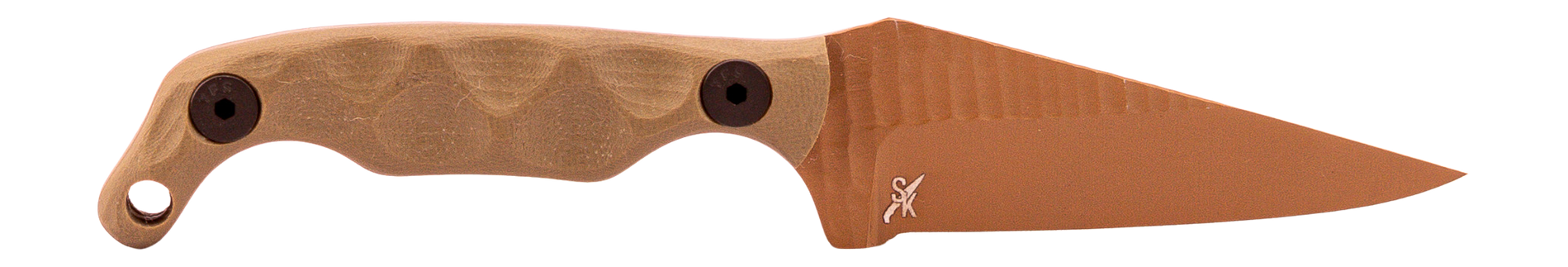 Stroup Knives Mini Fixed Blade Knife OD Green G10 Handle FDE Blade