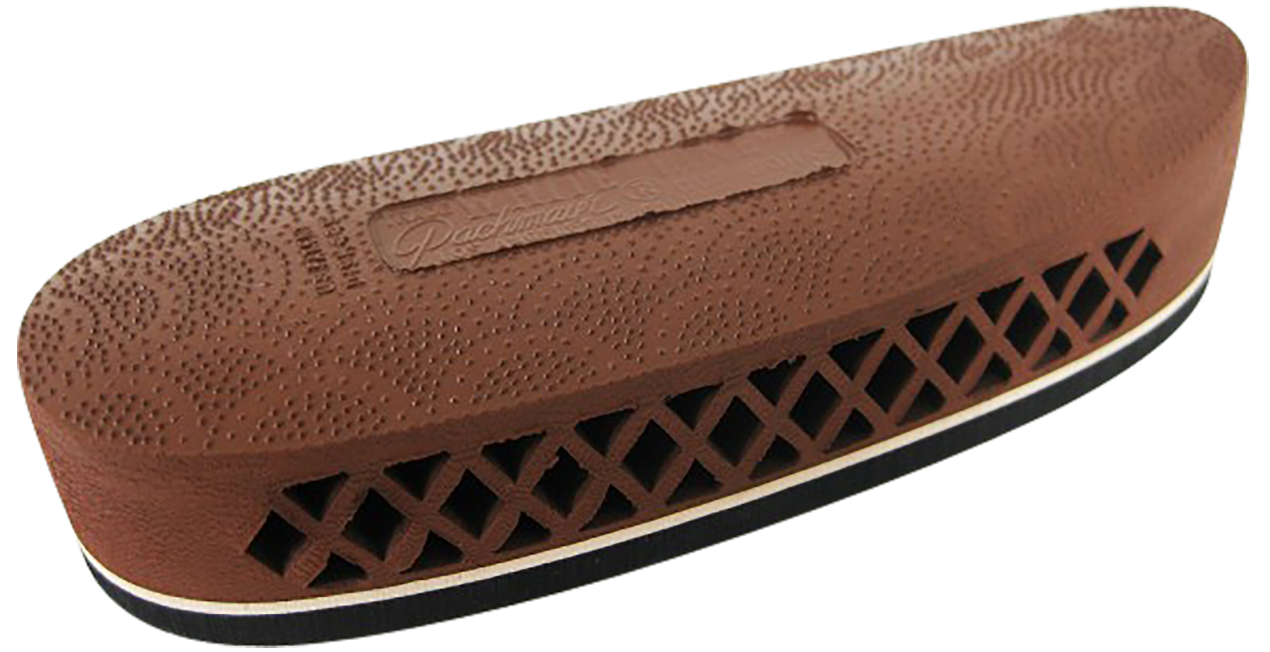 Pachmayr 00007 F325 Deluxe  Brown w/White Line Medium Rubber For Rifle/Shotgun