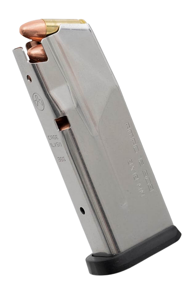 Magpul MAG1488SST AMAG  12rd 9mm Fits Sig P365 Silver Stainless Steel